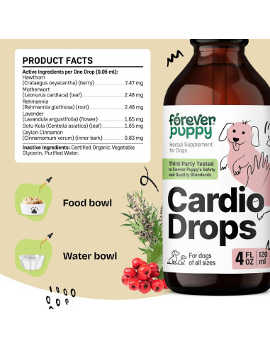 Gotas Cardio Forever Puppy 118 ml - Suplemento Salud Cardíaca