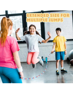 Cuerdas de Saltar Doble Dutch Zubebe 4.8m Coloridas para Niños y Adultos 2