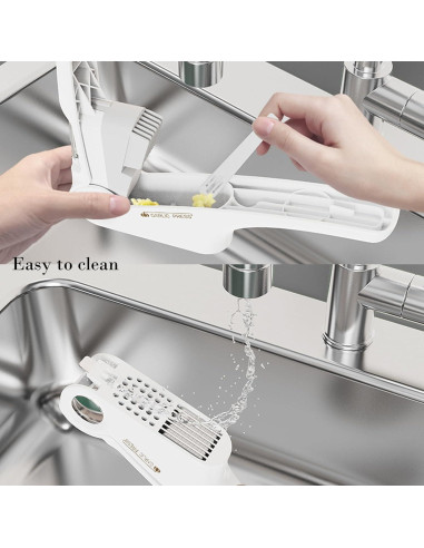 Prensa de Ajo 4 en 1 EAZHOP Verde - Trituradora y Peladora