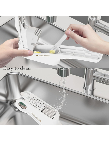 Prensa de Ajo 4 en 1 EAZHOP Verde - Trituradora y Peladora