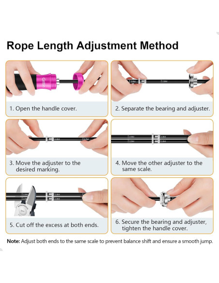 Cuerda de Saltar Gritin 3M Ajustable con Mango de Espuma Rosa