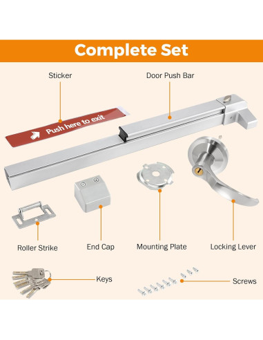 Dispositivo de Salida de Emergencia BEAMNOVA 70 cm con Cerradura