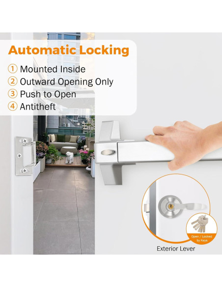 Dispositivo de Salida de Emergencia BEAMNOVA 70 cm con Cerradura