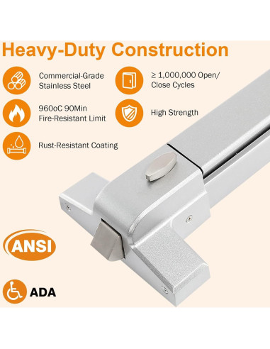 Dispositivo de Salida de Emergencia BEAMNOVA 70 cm con Cerradura