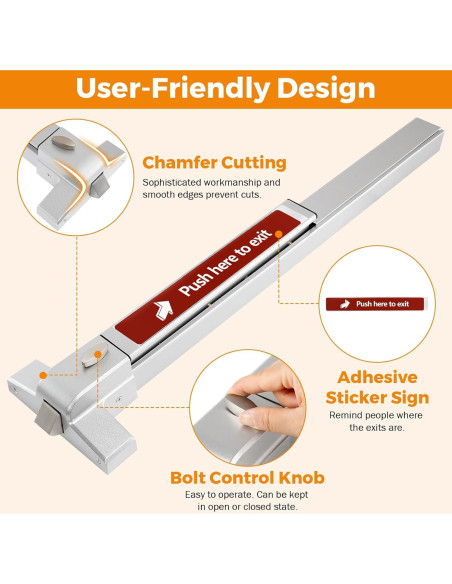 Dispositivo de Salida de Emergencia BEAMNOVA 70 cm con Cerradura