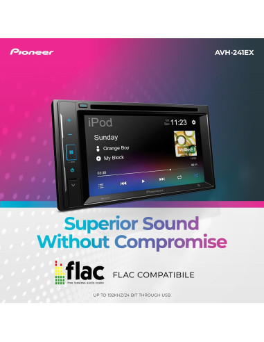 Receptor Multimedia Pioneer AVH-241EX 6.2" Bluetooth USB