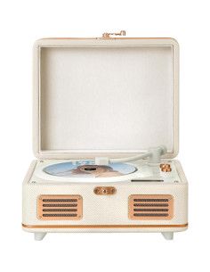 Reproductor de CD Portátil Tatyria Blanco con Bluetooth y Control Remoto 2