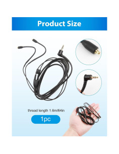 Cable de Reemplazo para Auriculares Shure SE215/SE315/SE425/SE535/SE846 162.56 cm Negro 2