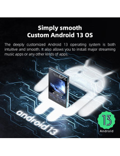 Reproductor MP3 JadeAudio JM21 Hi-Res 160GB Android 13 2