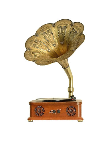 Reproductor de Discos de Vinilo EHVYBDX Bluetooth Vintage 3 Velocidades