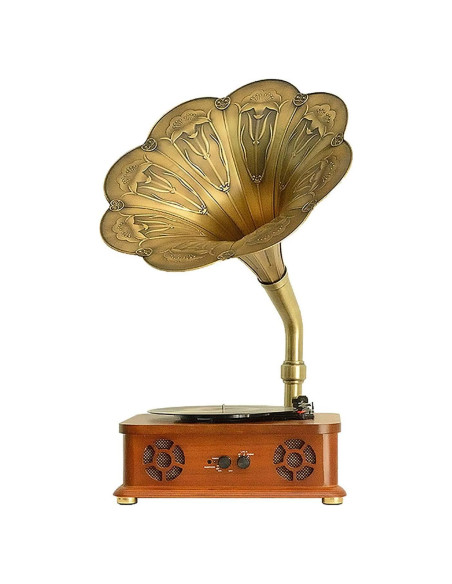 Reproductor de Discos de Vinilo EHVYBDX Bluetooth Vintage 3 Velocidades