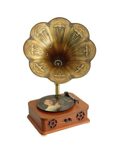 Reproductor de Discos de Vinilo EHVYBDX Bluetooth Vintage 3 Velocidades