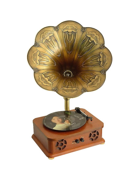 Reproductor de Discos de Vinilo EHVYBDX Bluetooth Vintage 3 Velocidades