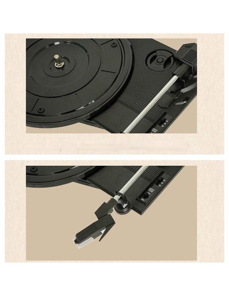 Reproductor de Discos de Vinilo EHVYBDX Bluetooth Vintage 3 Velocidades