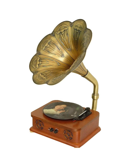 Reproductor de Discos de Vinilo EHVYBDX Bluetooth Vintage 3 Velocidades