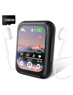 Reproductor MP3 AiMoonsa D30 128GB Bluetooth 5.3 Pantalla Táctil