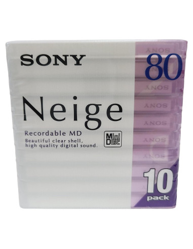 Minidisco Sony 80 Minutos Neige - Paquete de 10 Discos