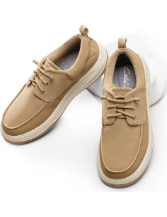 Zapatillas Casual Slip On CELE para Hombre 12 Ancho Beige 2
