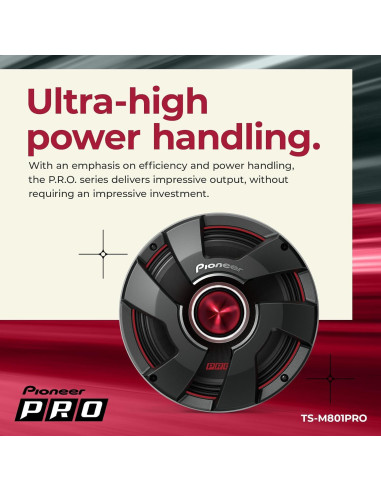 Altavoces Pioneer TS-M801PRO 8" 700W para Coche - Par