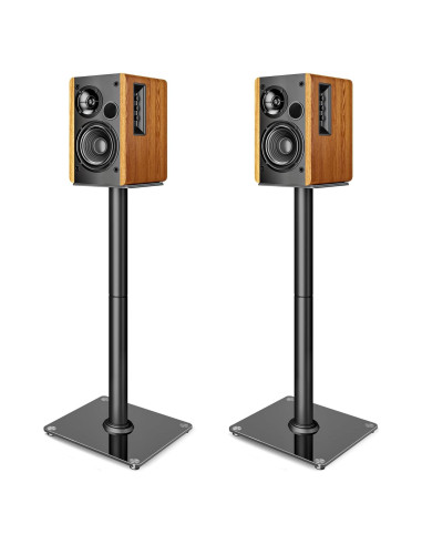 Soportes de Altavoces PEGZONE HWS1007BK, 76.4 CM, 24.95 KG, Negro