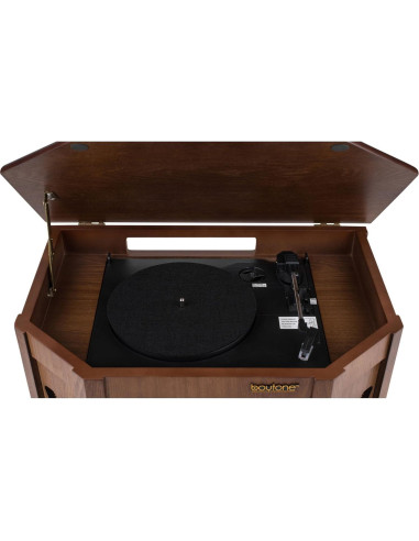 Sistema de Tocadiscos Boytone BT-25MB Madera Natural 8-en-1