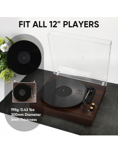 Alfombrilla de Tocadiscos Acrílico 12" Antiestática Musfunny 2