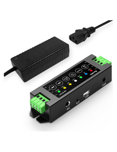 Amplificador Herdio 4 Canales Bluetooth 5.0 200W Montaje Pared