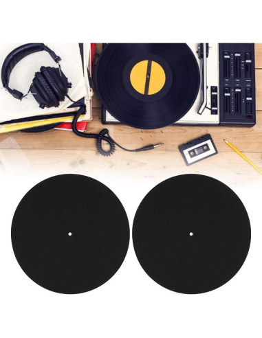 2 Mats de Fieltro para Tocadiscos Zopsc 30 cm Antideslizantes