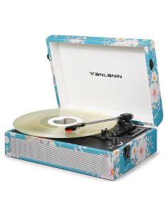 Reproductor de Vinilo Bluetooth TANLANIN TE-012GR 3 Velocidades