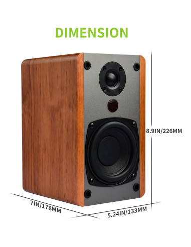 Altavoces Activos Bluetooth Madera Cantante BT25 80W