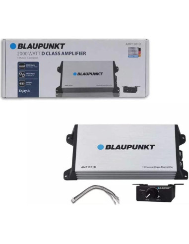 Amplificador de coche Blaupunkt AMP1901D 2000W Clase D 1 canal