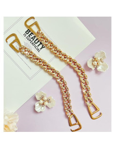 Encantos de Zapatos Brillantes BOAJUNWU - 20 Piezas + Cadenas 2