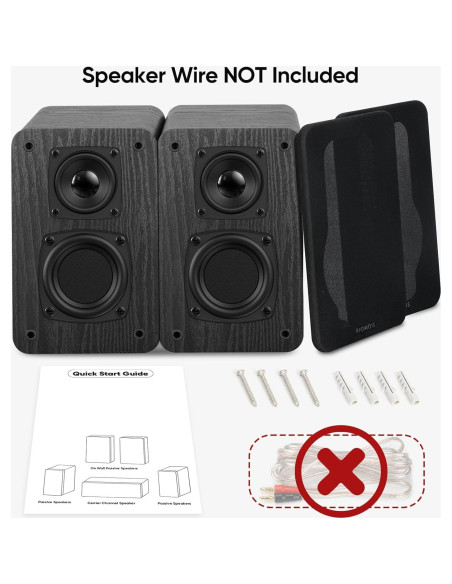 Altavoces de Estantería Pasivos RIOWOIS DS6500M 30W Madera