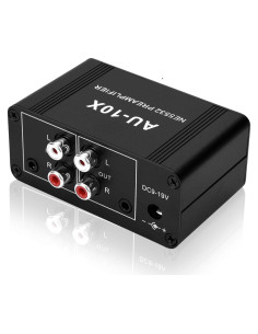 Preamplificador de Audio Estéreo ATNEDCVH AU-10X 20dB RCA 3.5mm