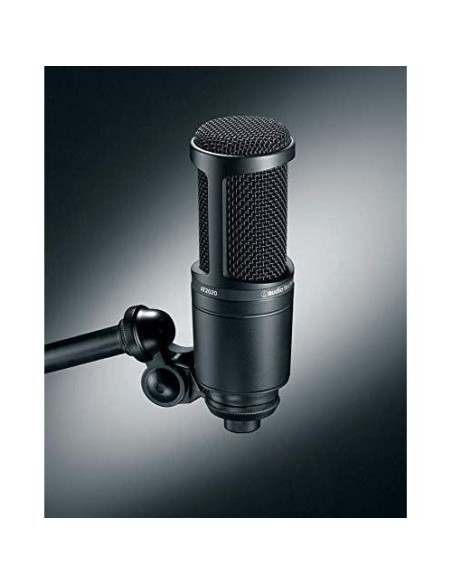Micrófono de Estudio Audio-Technica AT2020 + Auriculares Rockville PRO-M50