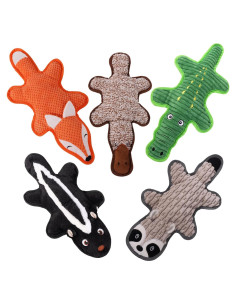 Paquete de 5 Juguetes para Perros Eneston Sin Relleno Multicolor