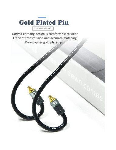 Cable de Reemplazo para Auriculares GUCraftsman 1.2m Grafeno