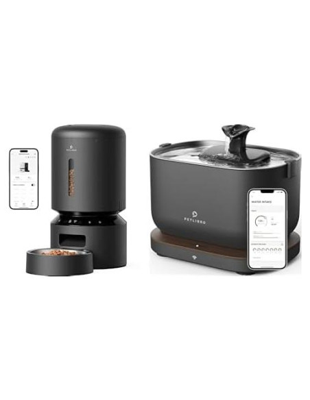 Comedero Automático PETLIBRO 5L WiFi + Fuente de Agua para Gatos