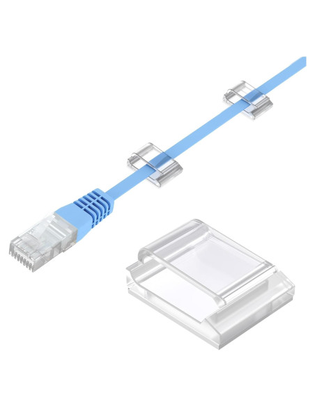 Clips Adhesivos para Cables AGPTEK 100 PCS Transparente Clips Adhesivos para Cables AGPTEK 100 PCS Transparente