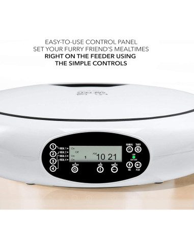 Dispensador Automático de Comida Arf Pets 5 Comidas 1 Taza