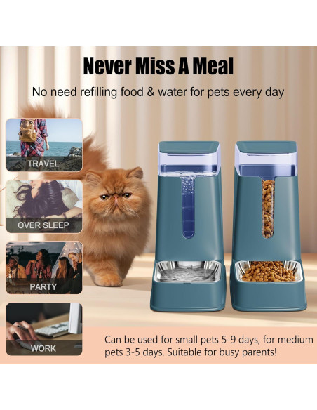 Juego de dispensadores automáticos de comida y agua Meowyoyo 1.66kg