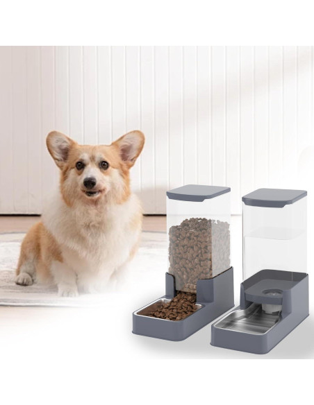 Comedero y dispensador de agua Wefeedy 3.78L acero inoxidable