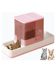 Dispensador Automático de Comida y Agua Tfwadmx 2 en 1 Rosa