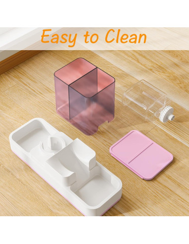 Dispensador Automático de Comida y Agua Tfwadmx 2 en 1 Rosa