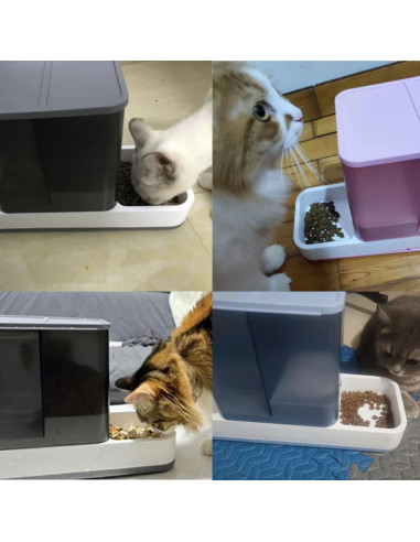 Dispensador Automático de Comida y Agua Tfwadmx 2 en 1 Rosa