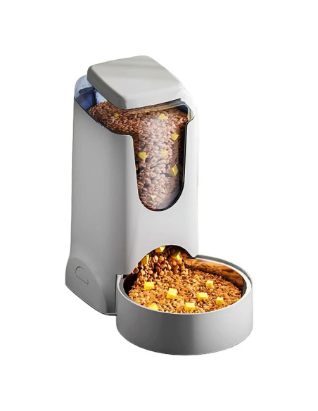 Comedero Gravitacional Hamiledyi 2.8L Acero Inoxidable Gris