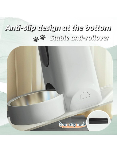 Comedero Gravitacional Hamiledyi 2.8L Acero Inoxidable Gris