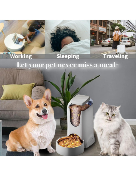 Comedero Gravitacional Hamiledyi 2.8L Acero Inoxidable Gris