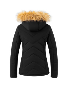 Chaqueta de Esquí Impermeable Wantdo para Mujeres - Negro 2