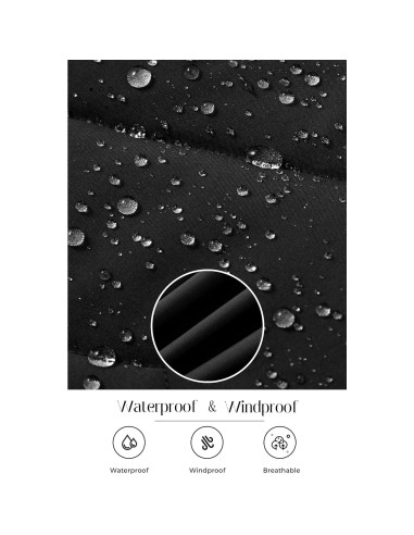 Chaqueta de Esquí Impermeable Wantdo para Mujeres - Negro